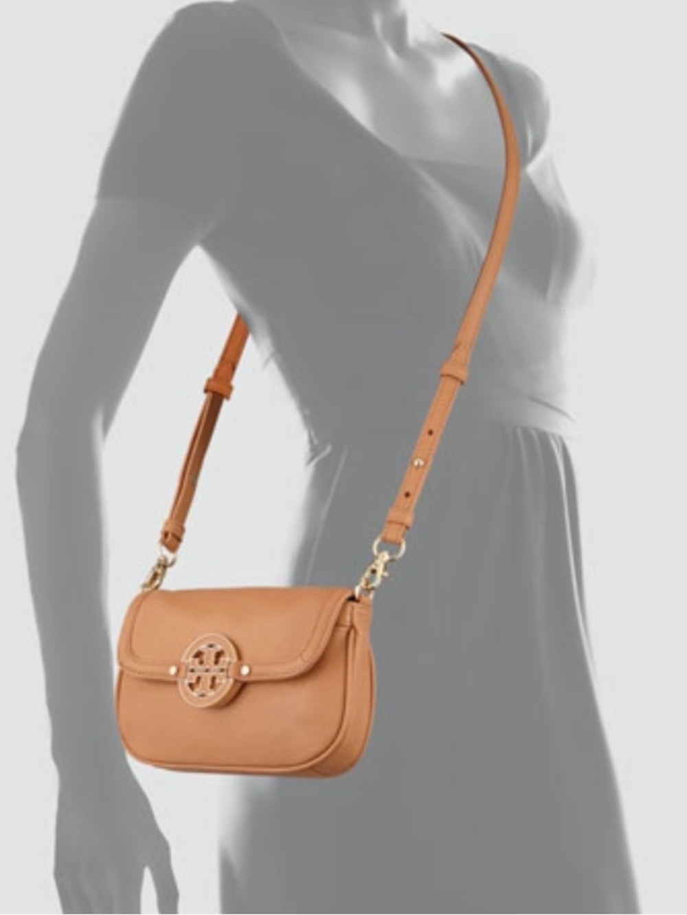 Tory Burch  Amanda Tan Leather Crossbody Bag